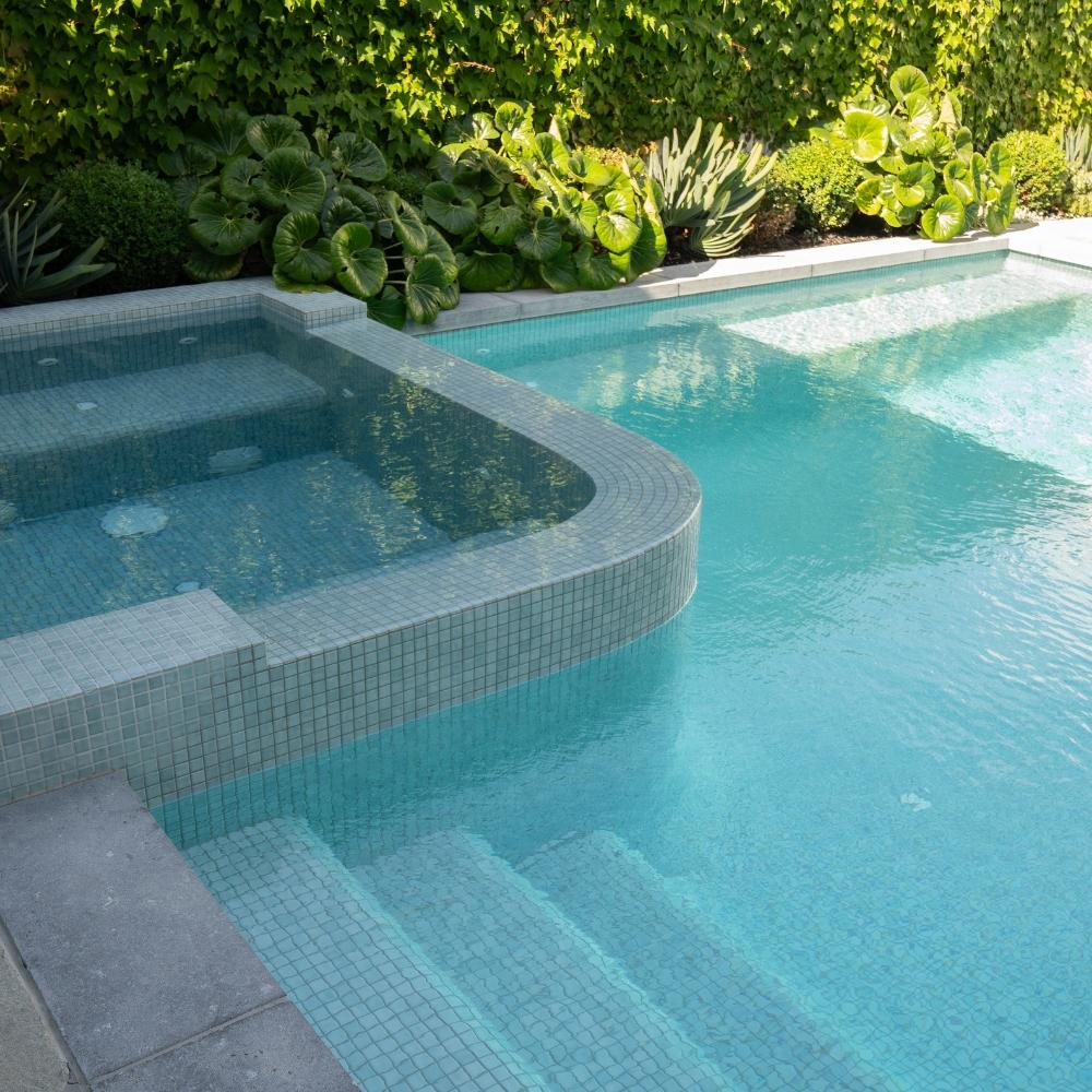 Amano Ice Blue Amano Ice Blue Pool Mosaic in Williamstown project by Studio Alba and built by Serenity Pools