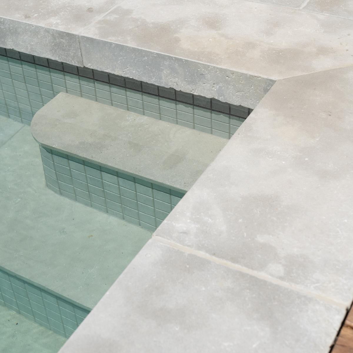 Ascona Peral mosaic pool tile Hawthorn East project