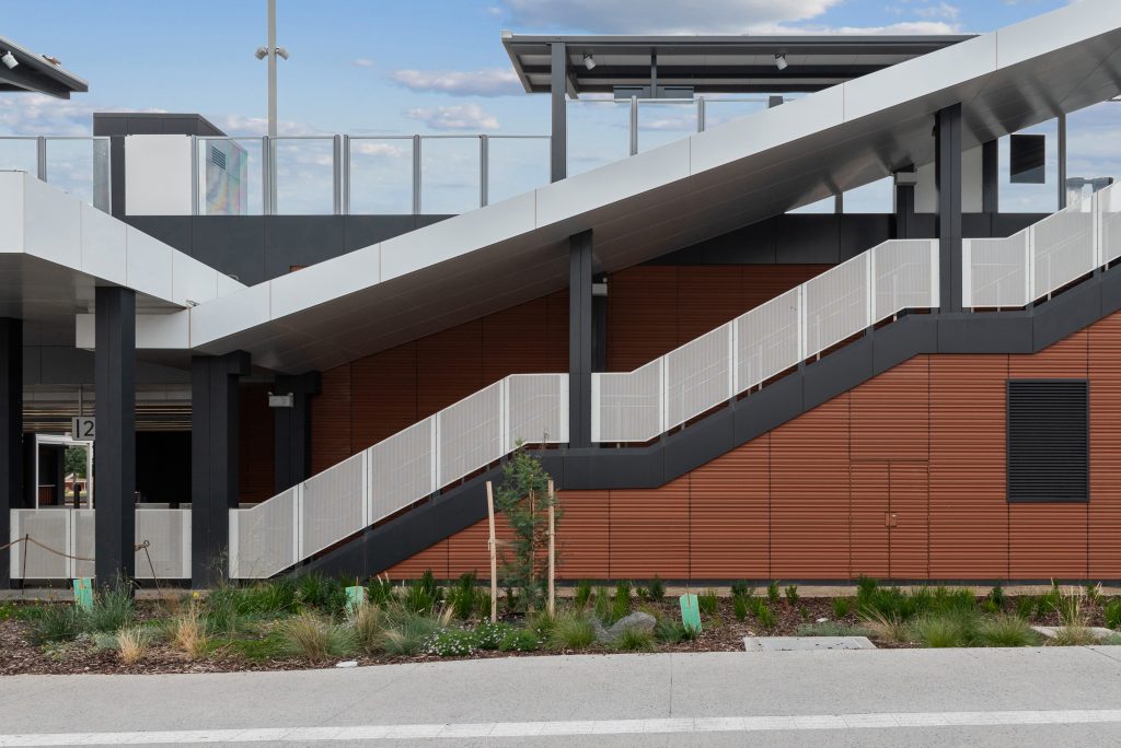 terracotta cladding ceramic facade Deer Park station project
