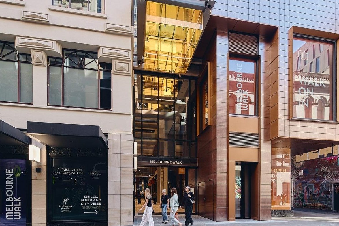 The Melbourne Walk with metallic ceramic terracotta facade