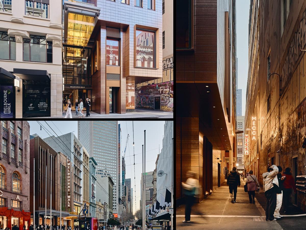 The Melbourne Walk The Melbourne Walk with metallic ceramic terracotta facade